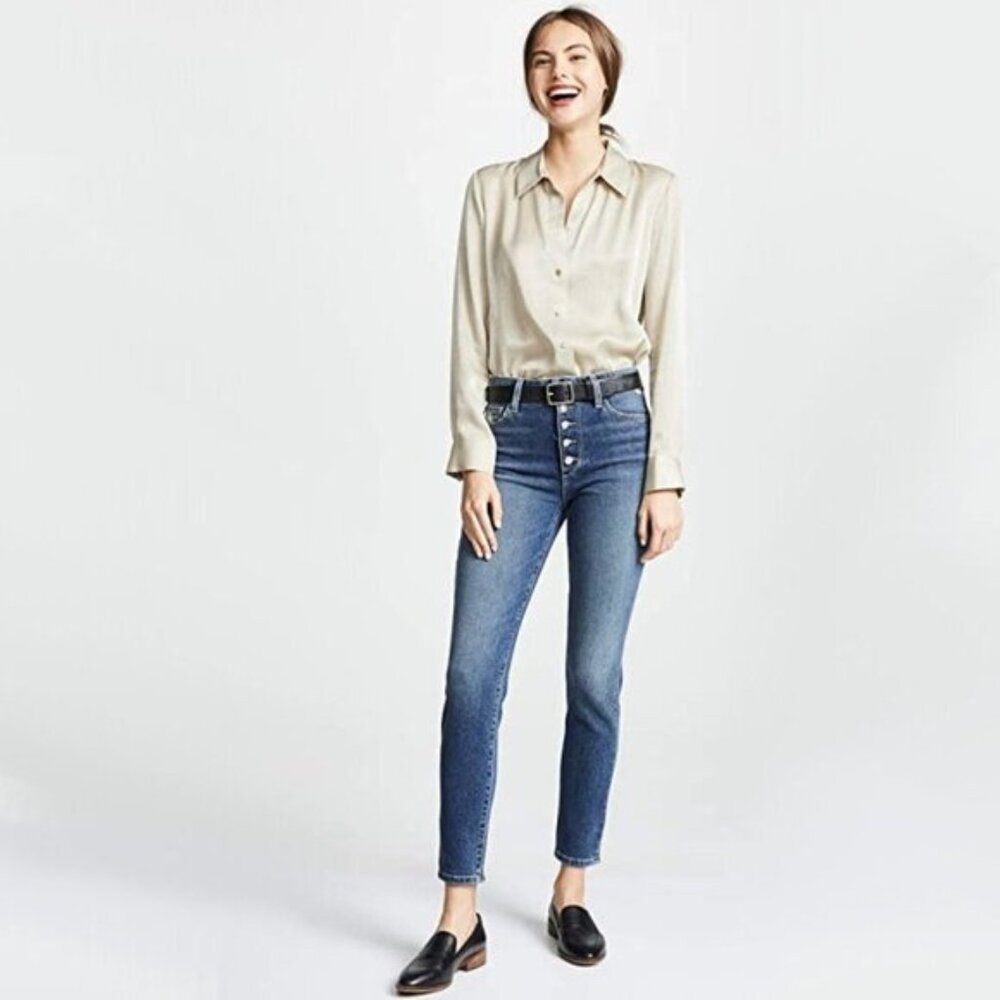 NWT Joe's Jeans blue med. wash faded high rise skinny ankle denim jeans
